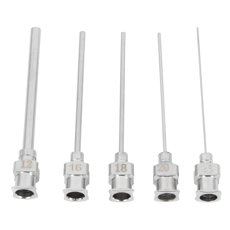

HOT SALE 5Pcs Gauge Blunt Stainless Dispensing Syringe Needle Tip 12/16/18/20/25/38G