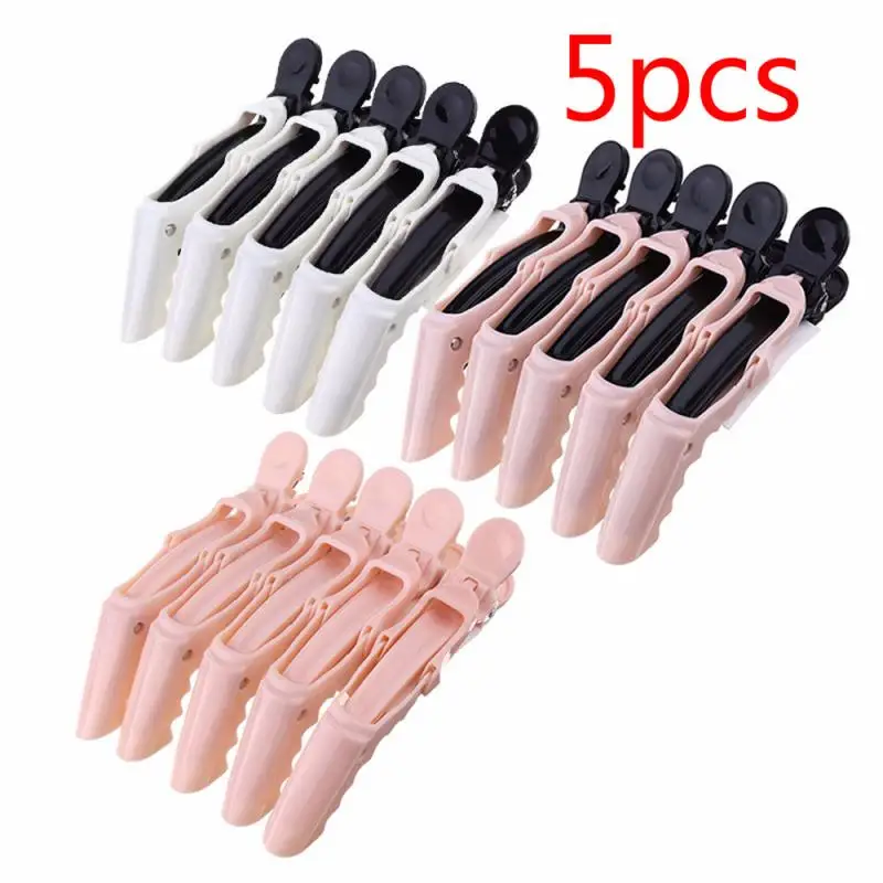 5 Pcs Professional Hairdressing Clip Girls Hair Styling Tool Crocodile Plastic Hair Clips Hair Pin Bow Hair Clips