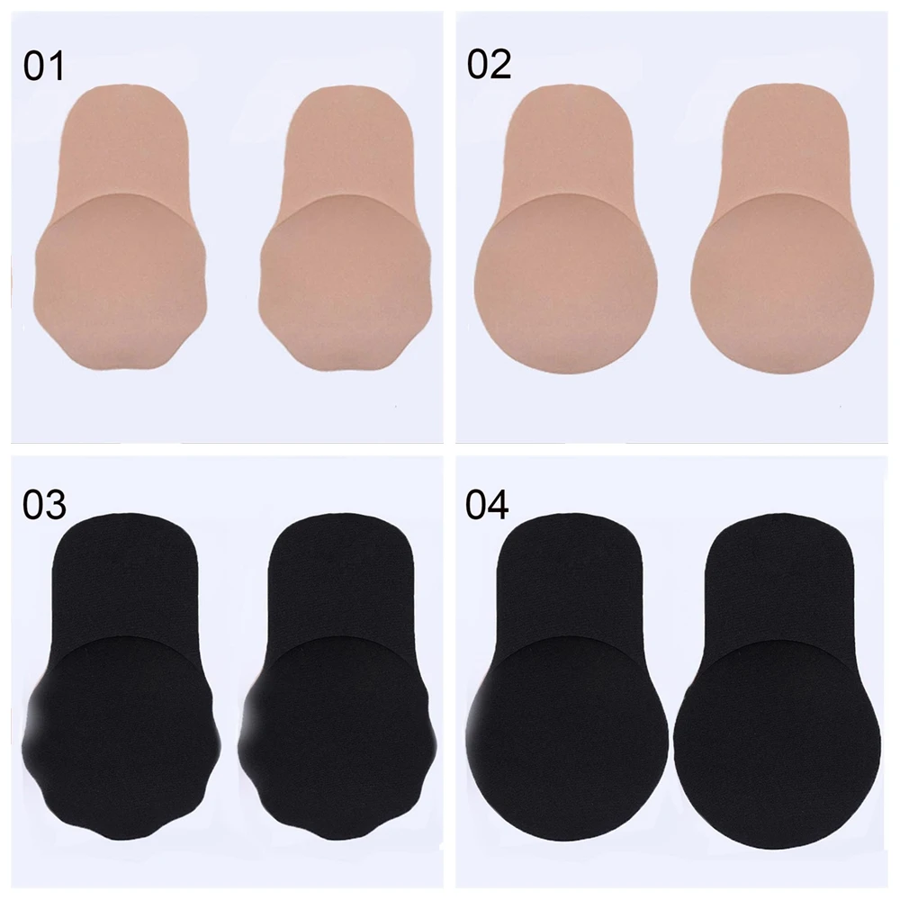 

1 Pair Silicone Bra Push Up Bra Self Adhesive Sexy Women Invisible Bras Nipple Cover Stickers Front Closure Strapless Bralette