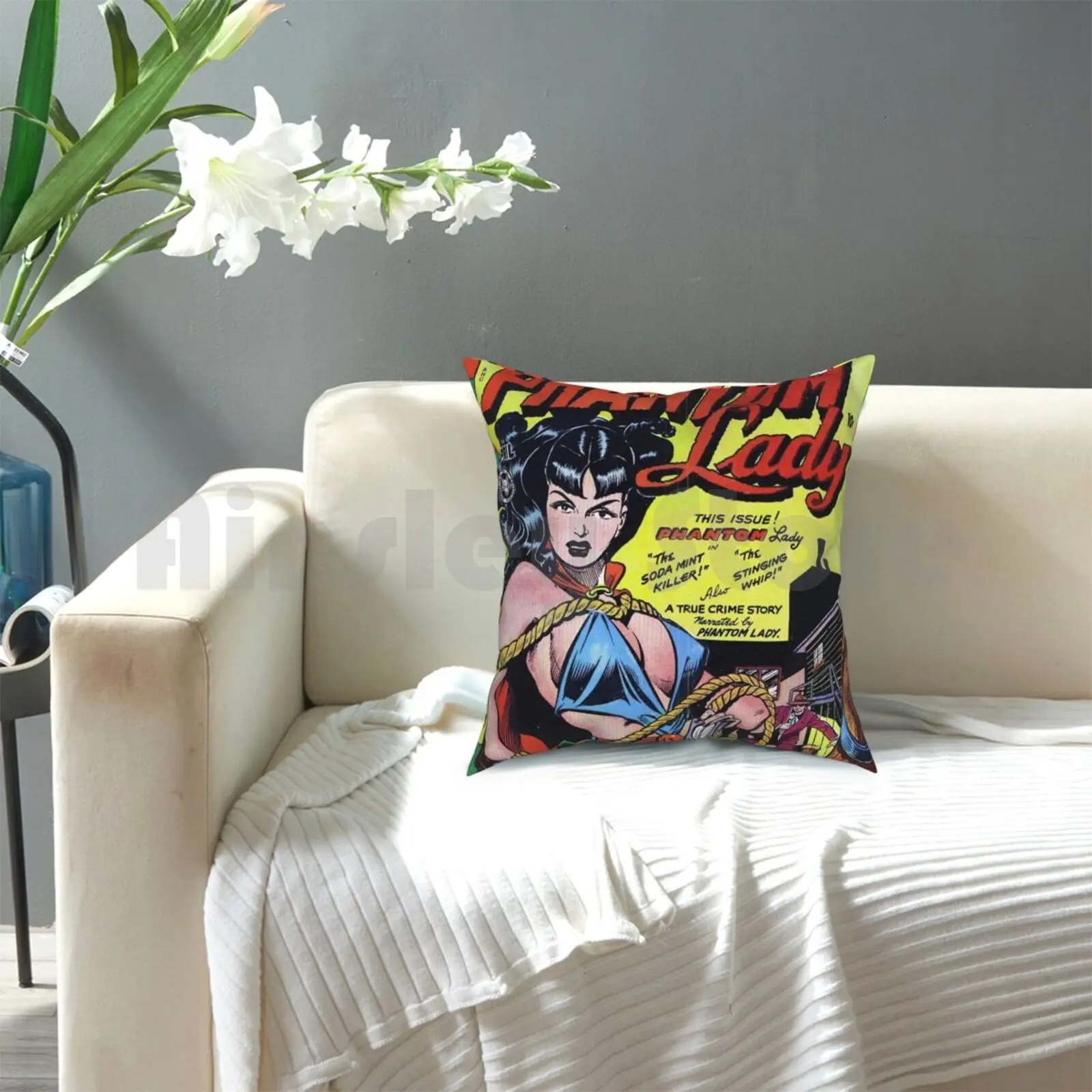 Phantom Дамская Подушка Чехол с принтом домашняя мягкая подушка супергероя женских
