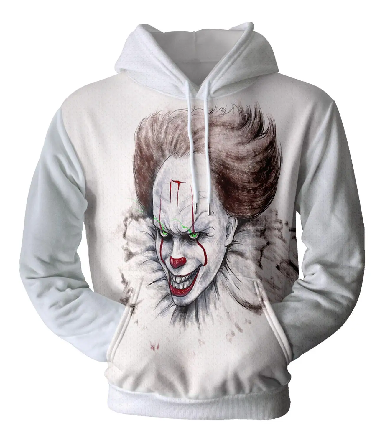 

2019 Spring&Autumn Fashion Casual White Pattern Printed Hoodie