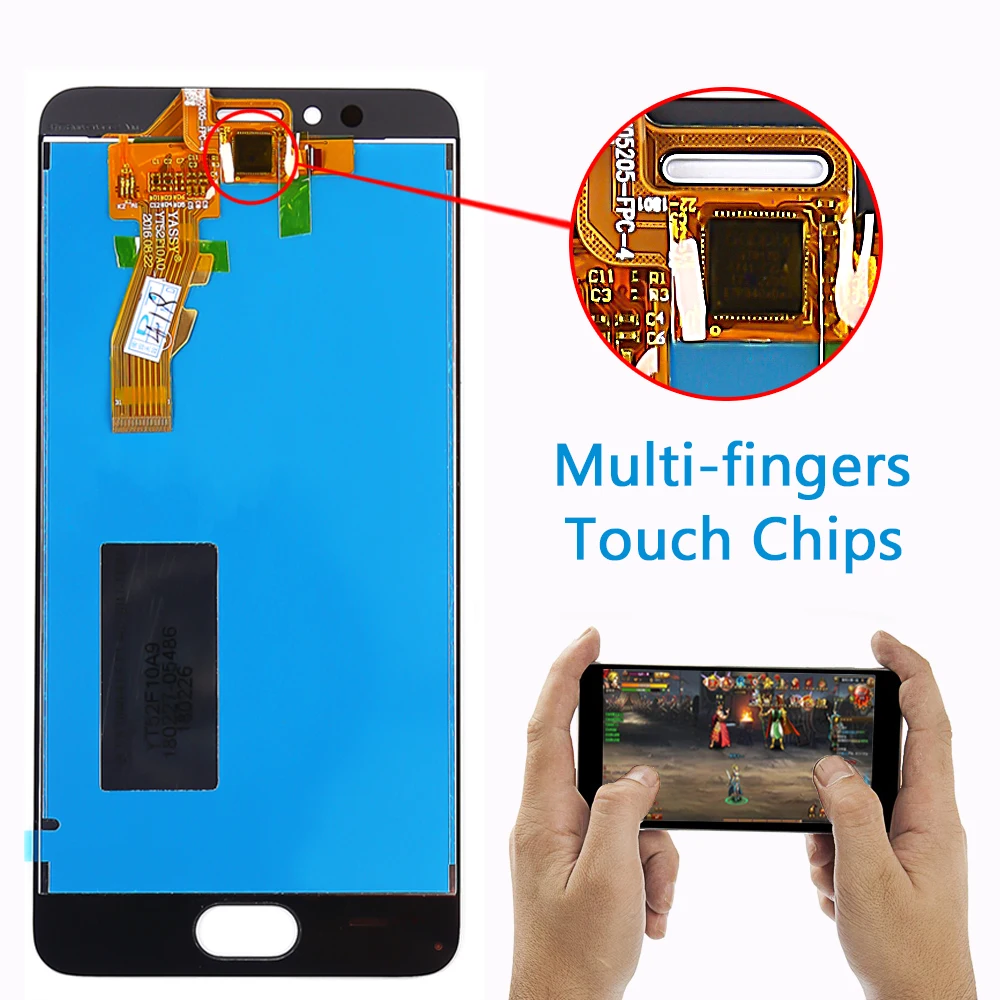 ЖК дисплей 5 2 дюйма для Meizu M5S M612h 1280*720 сенсорный экран с дигитайзером в сборе 10