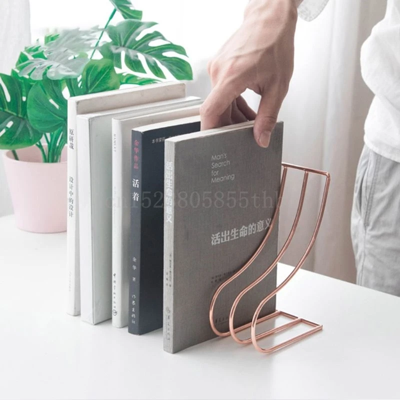 10 Grid File Storage Shelf Book Stand Bookend Nordic Wrought Iron Organizer Holder for Home Office | Канцтовары для офиса и