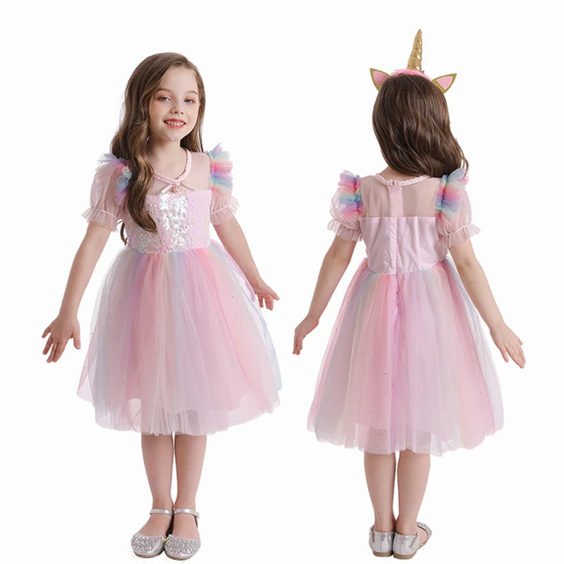 

Летние Повседневные платья для маленьких девочек платье для девочки преддошкольного возраста От 2 до 8 лет розовое платье для девочек; Одежд...