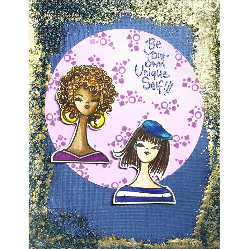 Модные прозрачные силиконовые штампы в стиле девушки для рукоделия скрапбукинга