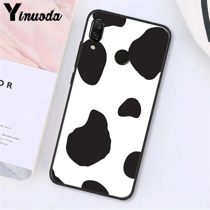 Yinuoda корова узор черный белый чехол для телефона для Xiaomi Redmi Note 7 5 4 Redmi 5plus 6A Note4 4X A2 A2lite