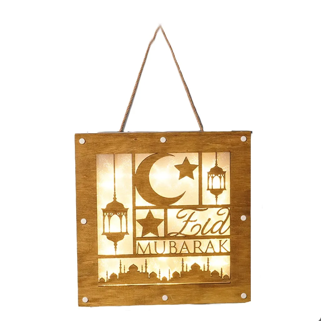 Хамбодер Рамадан светильник ящийся Настенный декор деревянный ИД Мубарак кареем