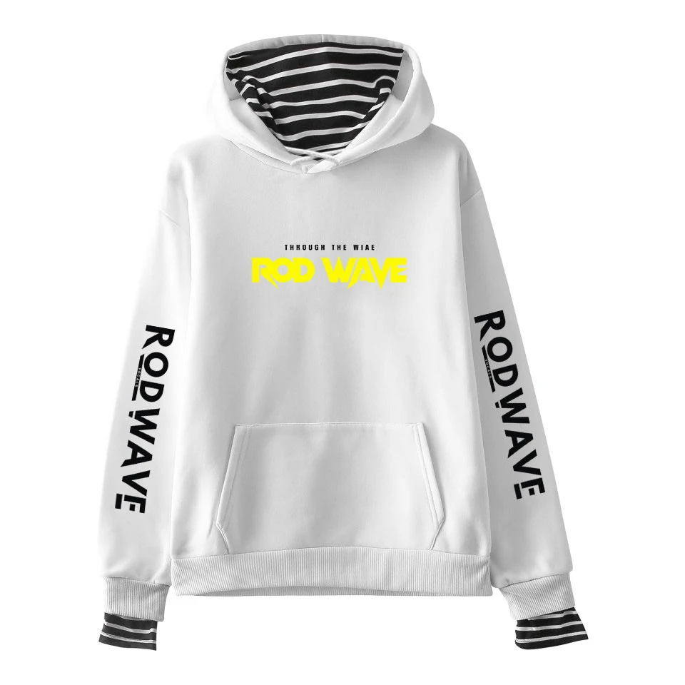 

2021 Rod Wave Fake Two Hoodie Piece Female Hoodie Long Sleeve Sweatshirt Harajuku Streetwear Fashion Clothes