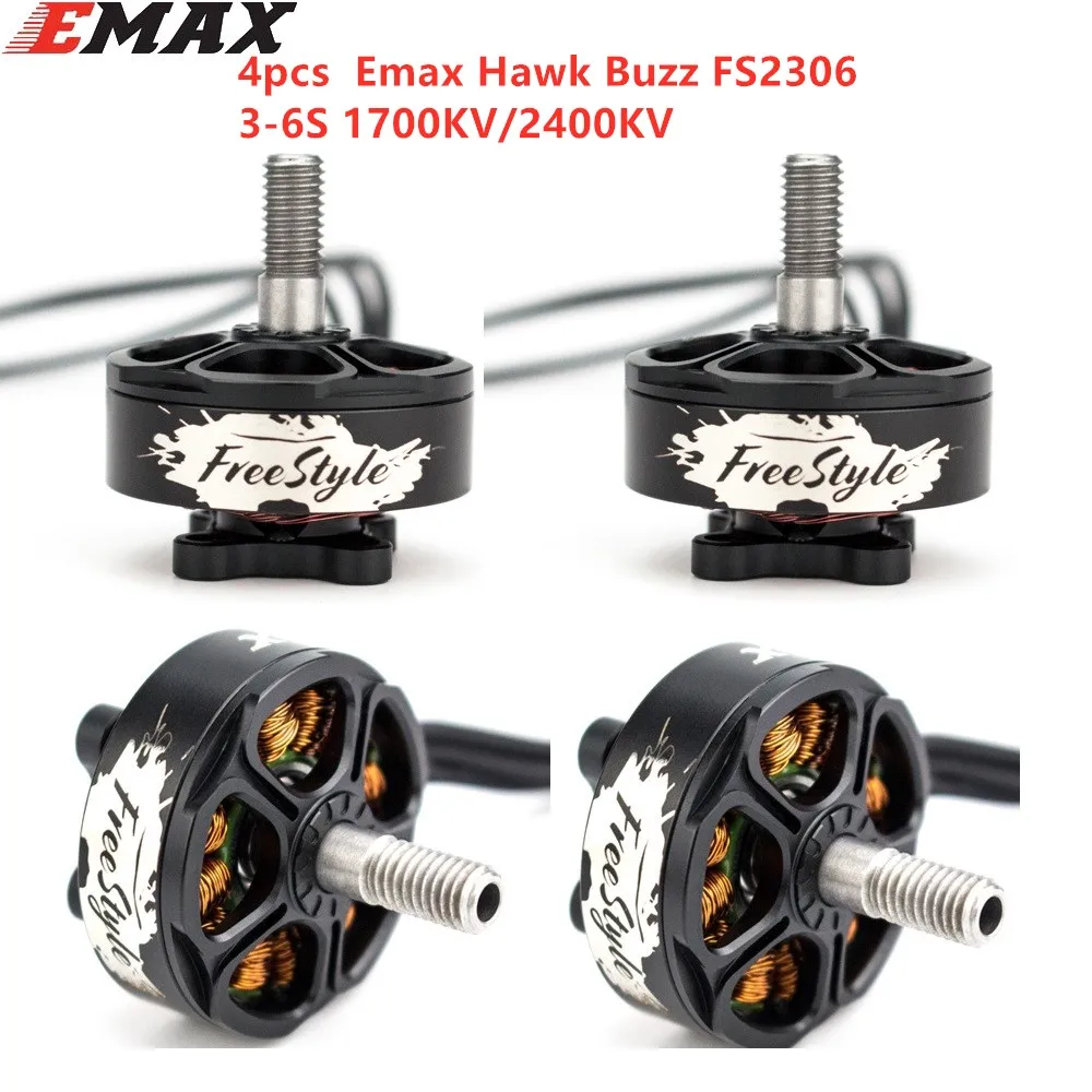 Двигатель Emax Freestyle FS2306 3-6S 1700 кв/2400 кв CW для гоночного дрона Hawk Buzz, 4 шт./лот