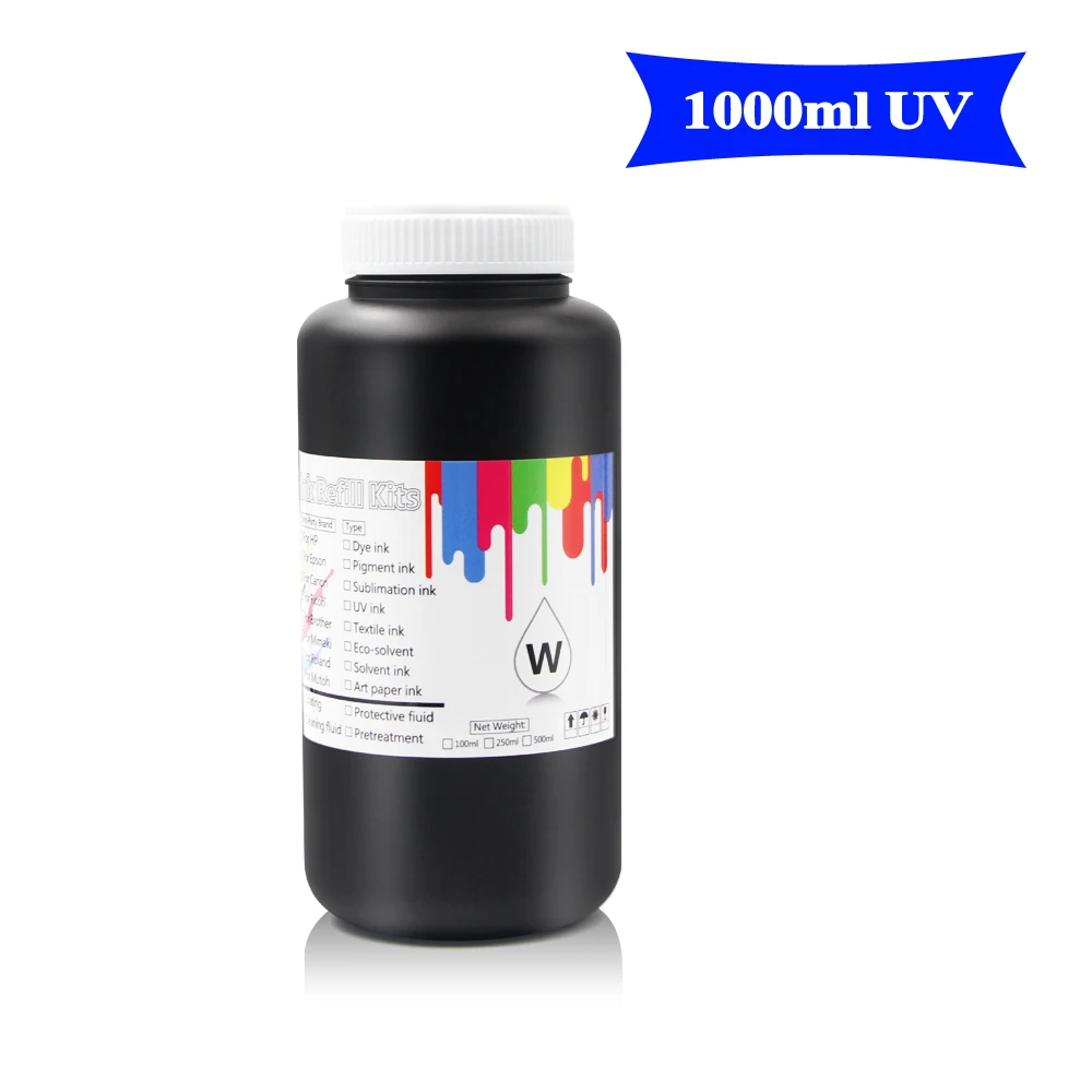 

1000ml Hard UV ink for Konica 1024 Printhead for Konica 1024 Large format modified Printer