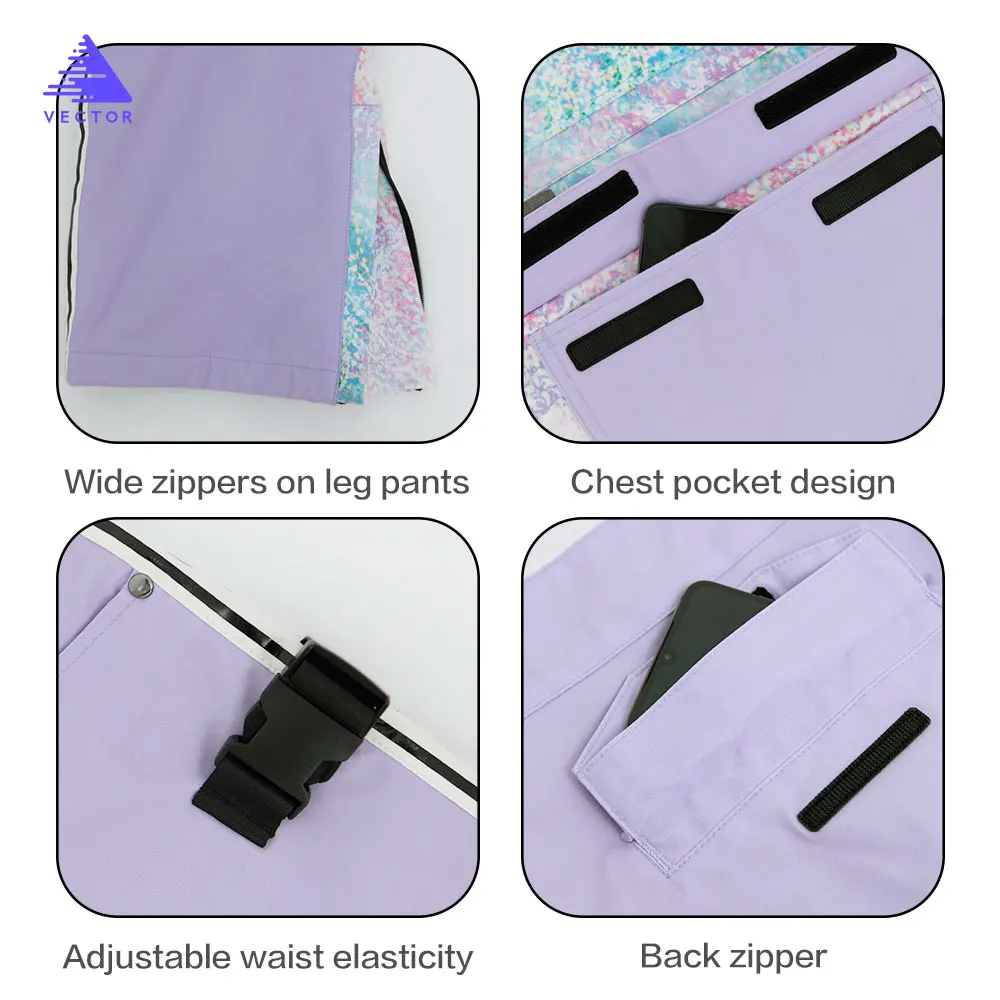 

Extra Thick Men Women Ski Pants Straight Full Overalls Winter Warm Windproof Waterproof Outdoor Sports Snowboard Snowmobile