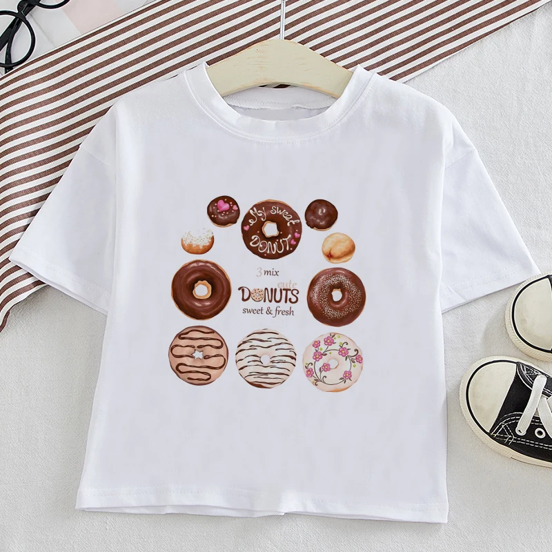 

New Summer Baby Boy Clothe Fashion Ice Cream Donut Baby Boy Clothes Sweet Kids T Shirt Design Baby Tops O-neck Childrens Shirt