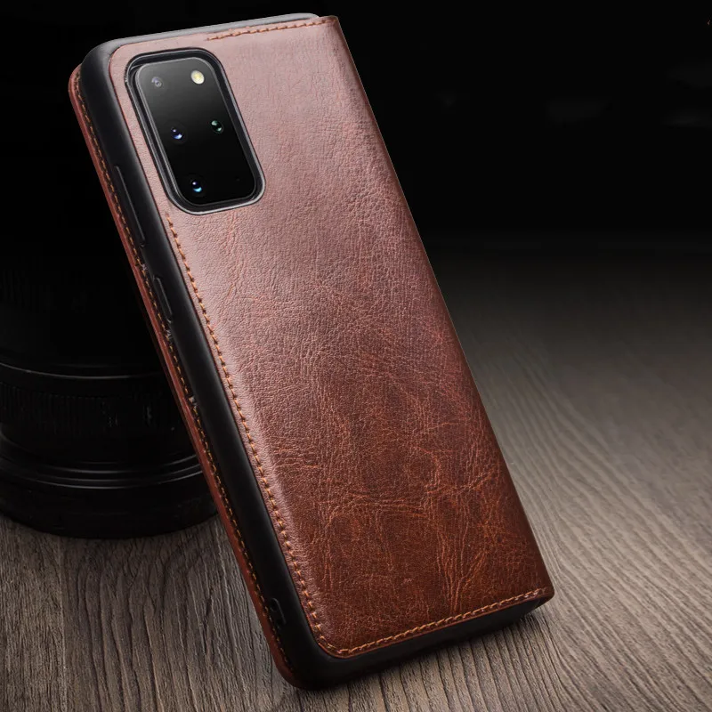 Чехол для Samsung Galaxy S20 Ultra + чехол из натуральной кожи ручной работы Plus 5G