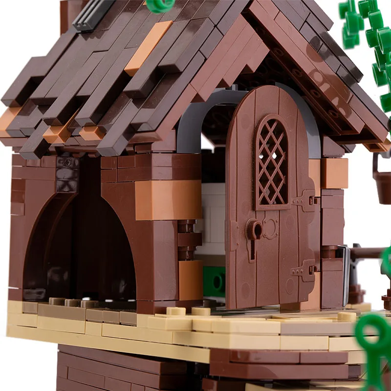 

Tree House Wooden Castle Building Blocks Farm Jungle Figures Accessories City Friend Model Educational Bricks For Kids Toys