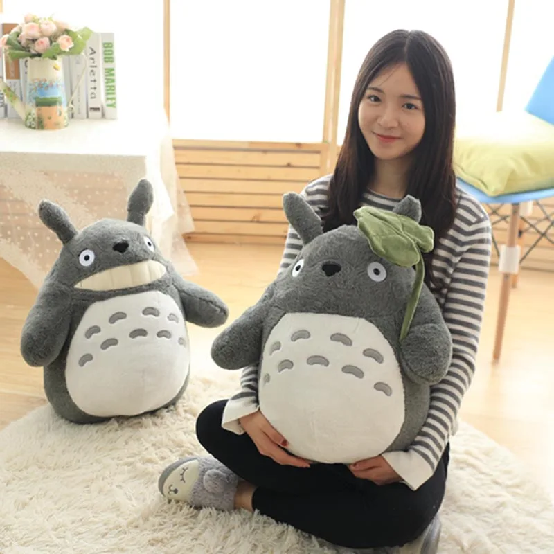 Totoro плюшевая игрушка милая кошка японская аниме фигурка Тоторо с листьями лотоса