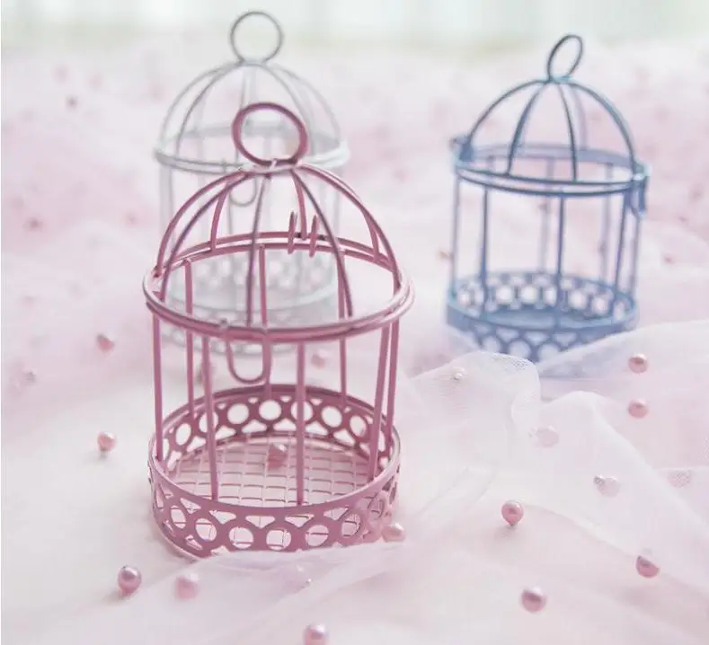 

50pcs European Creative Iron Romantic Bird Cage Wedding Candy Box Wedding Favor and Gifts Party Decoration Wholesale
