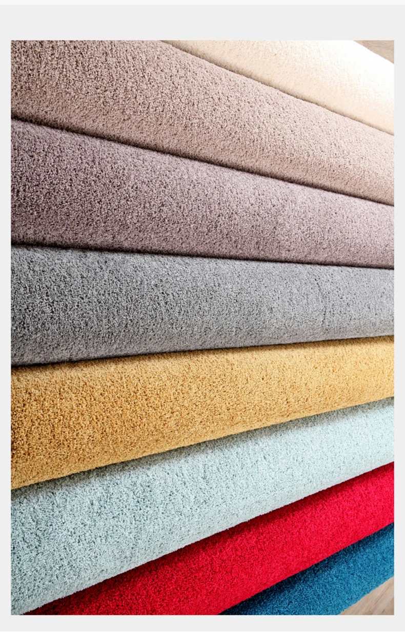 

Carpet bedroom living room bedside full room solid color tea table Nordic home environmental protection simple long hair