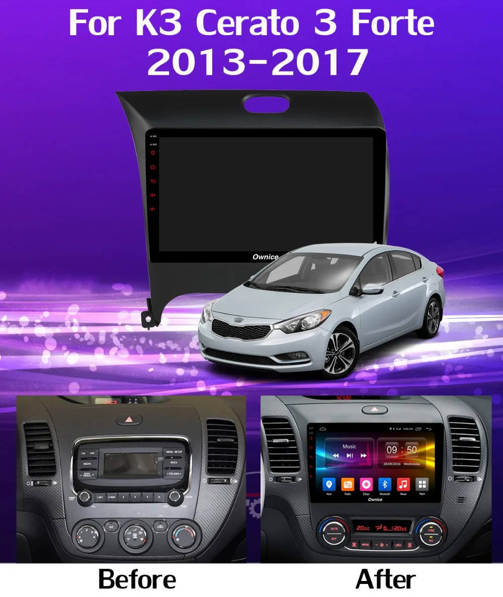 360 ° панорамная камера Android 9,0 4G+ 64G Автомобильный плеер CarPlay DSP gps радио для Kia K3 Cerato 3 Forte 2013