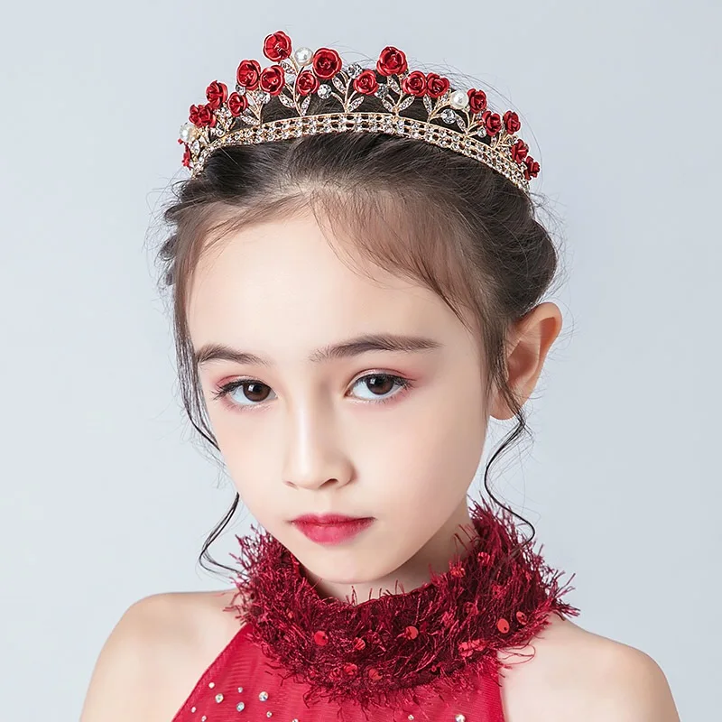 

Fashion Bridal Princess Women Crown Wedding Tiaras Hair Jewelry Rhinestone Children Headband Girls Tiara Hair Accessories