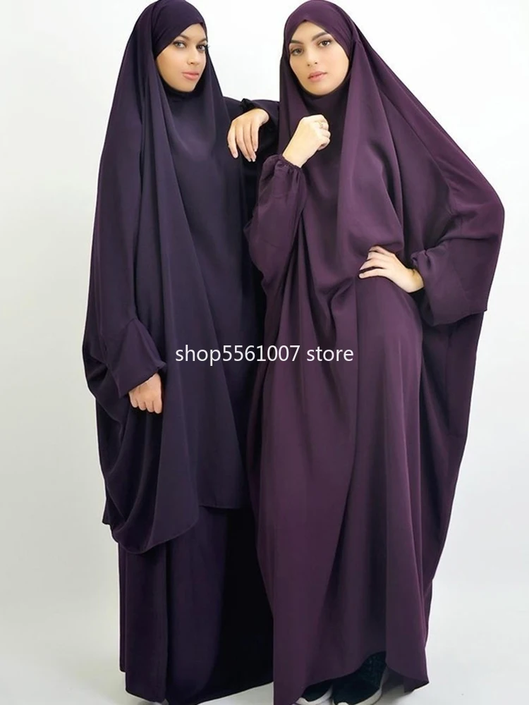 Ramadan One Piece Prayer Abaya Dress Jilbab Hijab Dresses Kaftan Hooded Robe Headcover Long Khimar Modest Islam Dubai Clothes |