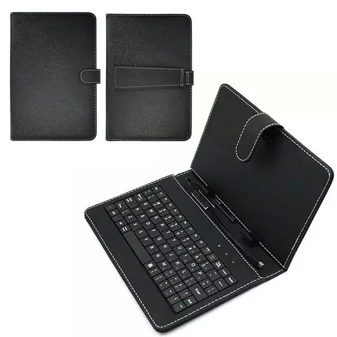 Новая клавиатура Пылезащитная черная PU + PC кожаный чехол с подставкой чехол для планшета android 10,1 дюйма со встроенной USB проводной клавиатурой