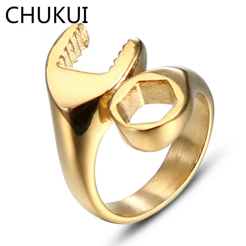 CHUKUI гаечный ключ механический мужские кольца из нержавеющей стали байкерские