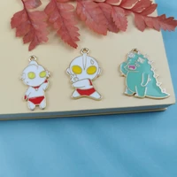 10pcs enamel cartoon character dinosaur charm for jewelry making and crafting fashion earring pendant bracelet necklace charms