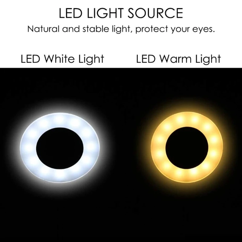 Светодиодная лампа для макияжа и татуировок с кронштейном салонная Настольная