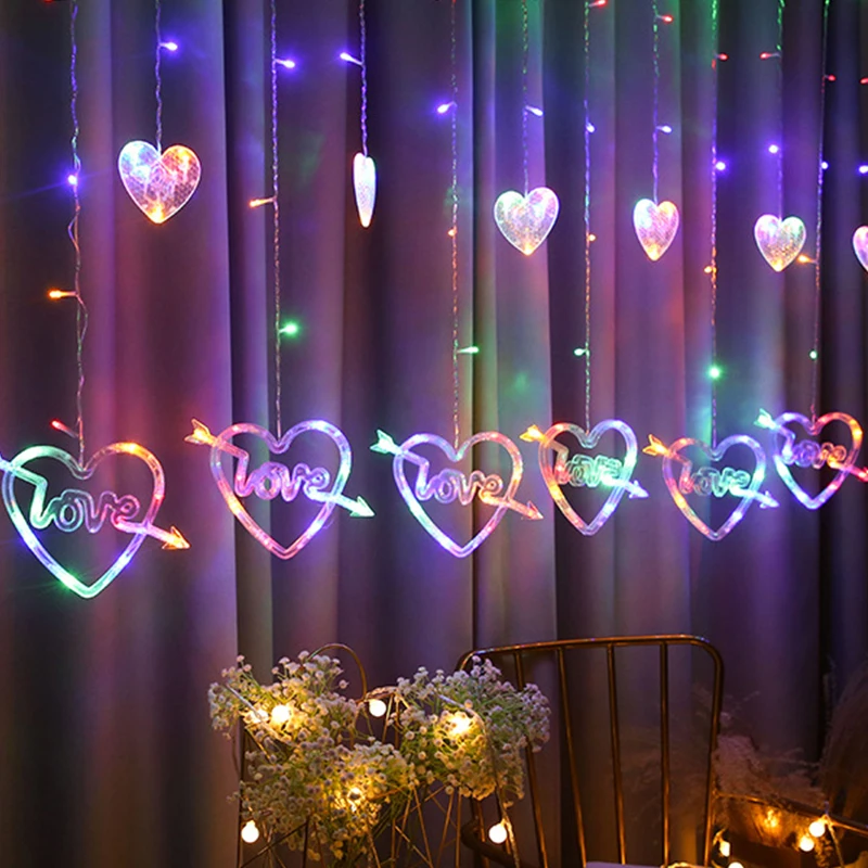 

Colorful Snowflake Curtain LED Fairy String Lights Garland Christmas Decoration For Holiday Lighting Wedding Party Decorative