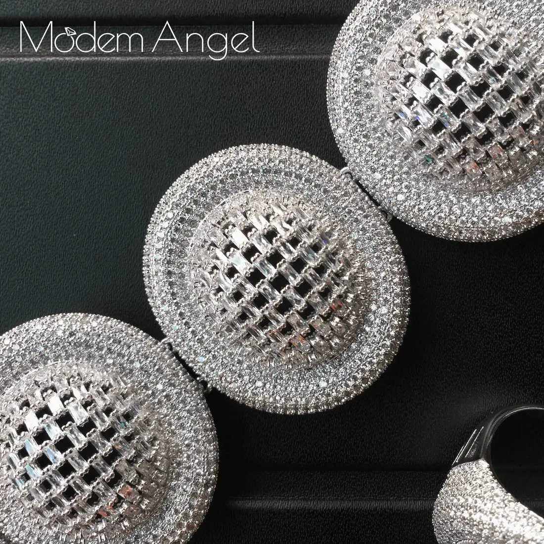 ModemAngel Роскошные Брендовые женские ювелирные изделия золотой белый цвет кубического циркония кольцо и браслет наборы для женщин Свадебная вечеринка