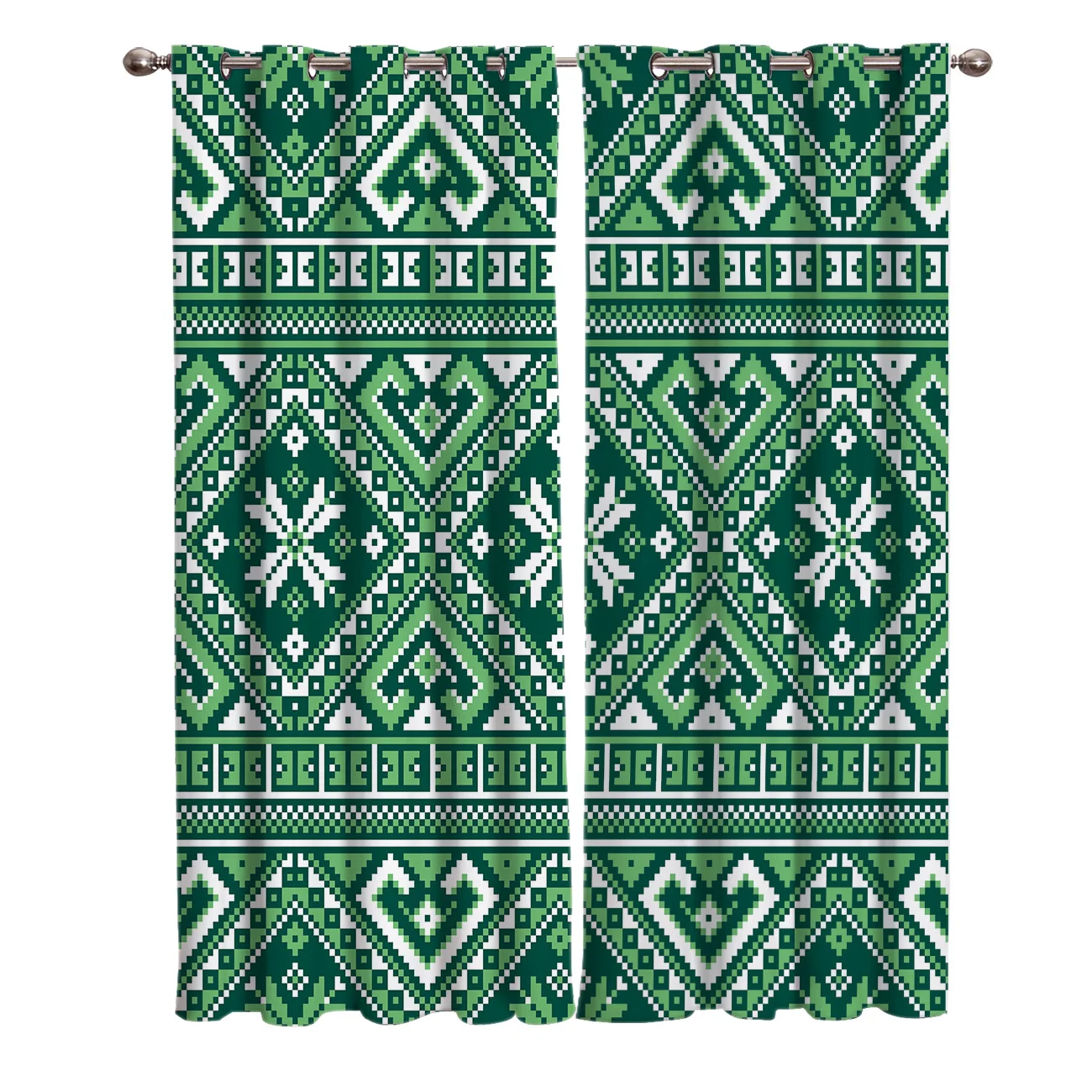 Рождественская тематика скандинавский стиль снежинка зеленые затемненные