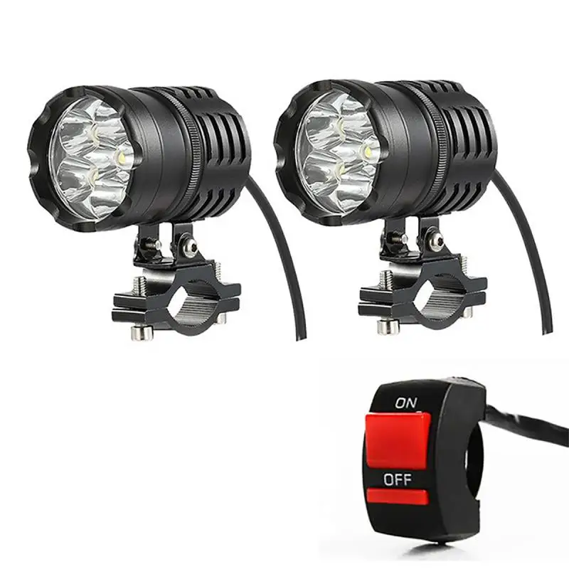 Мотоциклетная Передняя светильник 80W 3200LM 6500K 6 светодиодный мотоцикл Лодка пятно