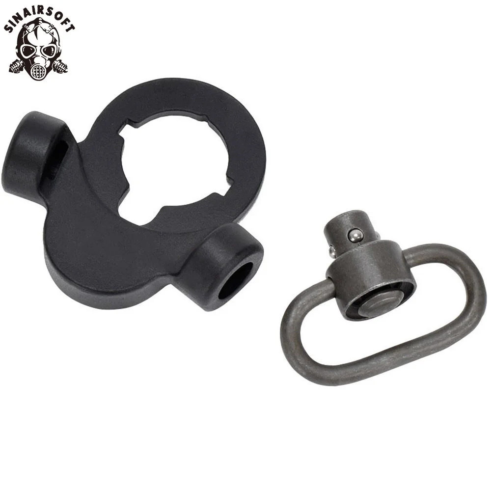 

Full Metal Two-Sided Attachment QD Sling Swivel Dual Side End Plate Flexible Mount Push Botton Adapter Fit M4 M16 Airsoft