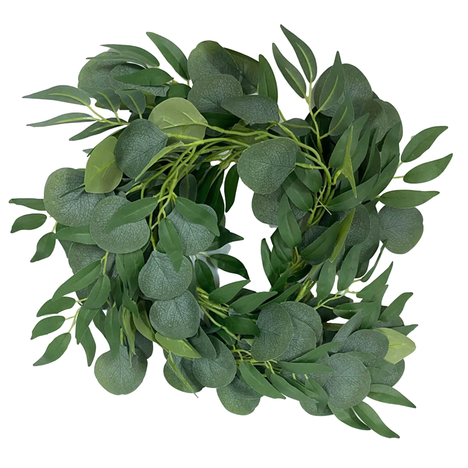 

Encrypted Willow Eucalyptus Leaves Handmade Artificial Front Door Hanging Ornaments Home Wedding Wreath Plant Decor Ingenious