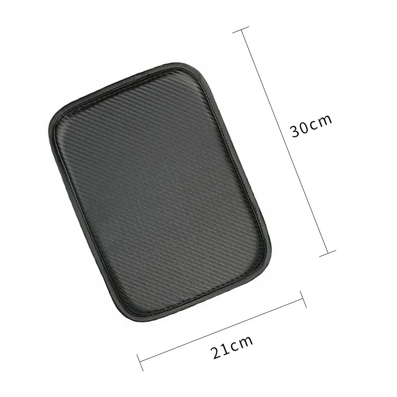 Car Armrest Pad Universal Auto Armrests Covers Center Console Box Carbon Fiber Leather Cushion Mat | Автомобили и мотоциклы