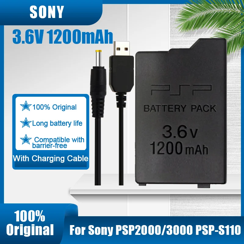 SONY 3 6 V 1200mAh PSP Сменный аккумулятор для PSP2000 PSP3000 2000 PSP-S110 PlayStation Portable аккумуляторы с