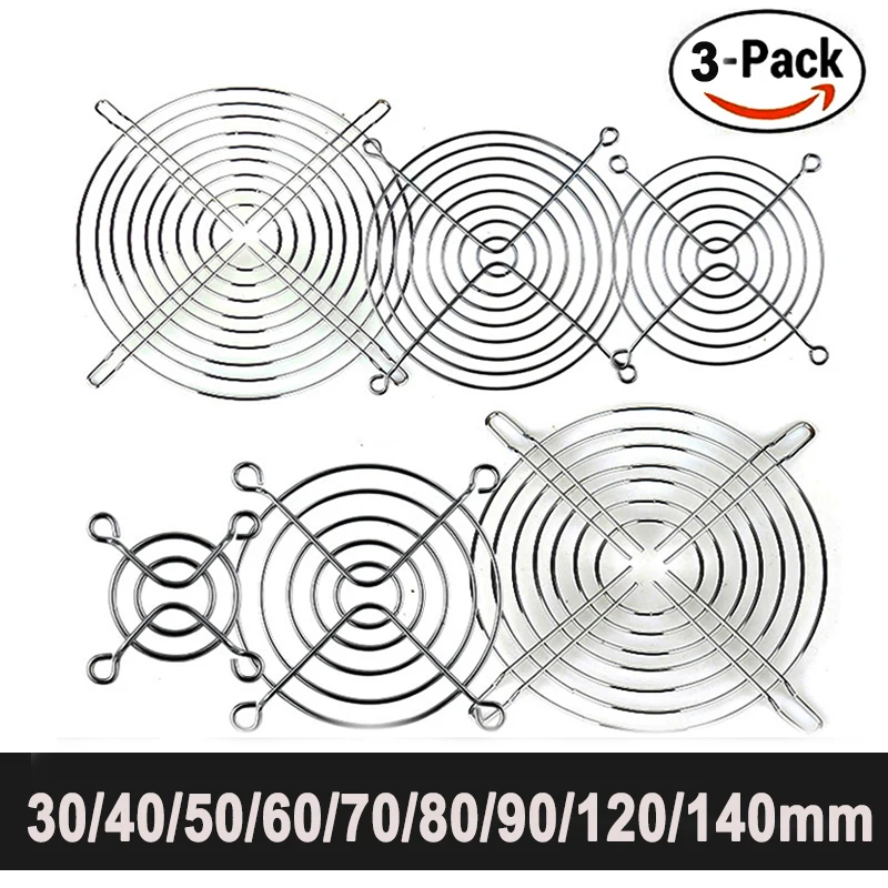 3 шт. серебристая металлическая решетка для защиты пальцев защита вентилятора 30