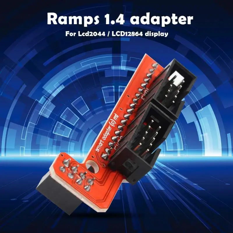 Смарт контроллер RAMPS 1 4 для 3D принтера 10 контактный адаптер ЖК дисплея 2004 12864