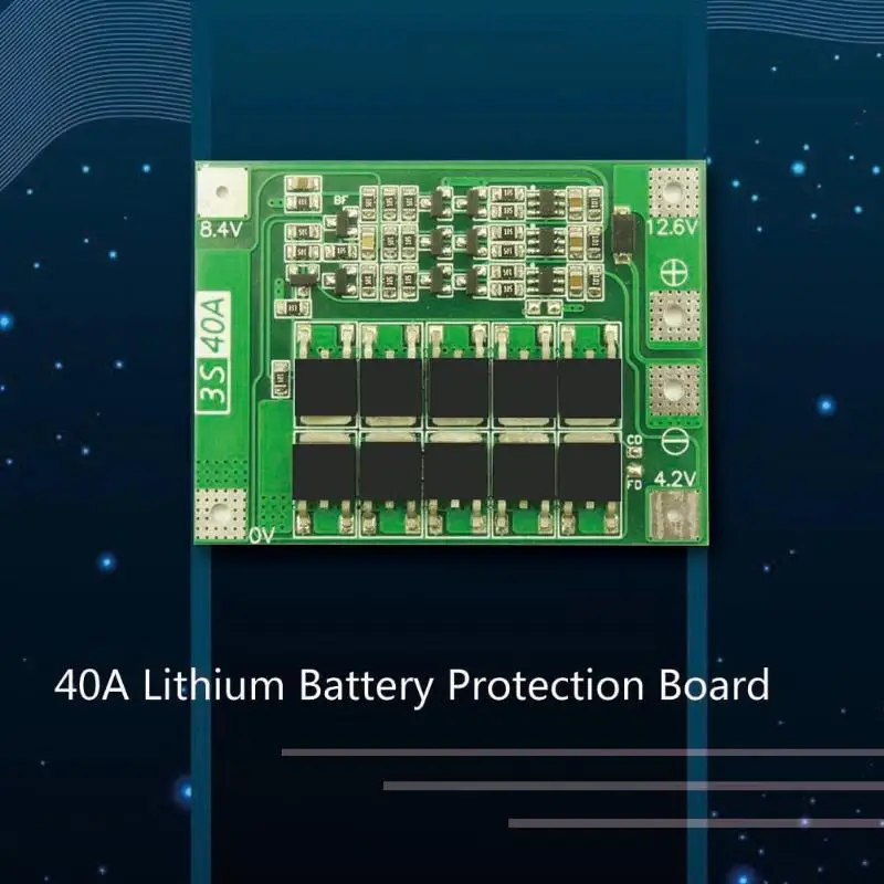 3S 40A Φ Защитная плата Улучшенная балансировка версия 18650 печатная зарядного