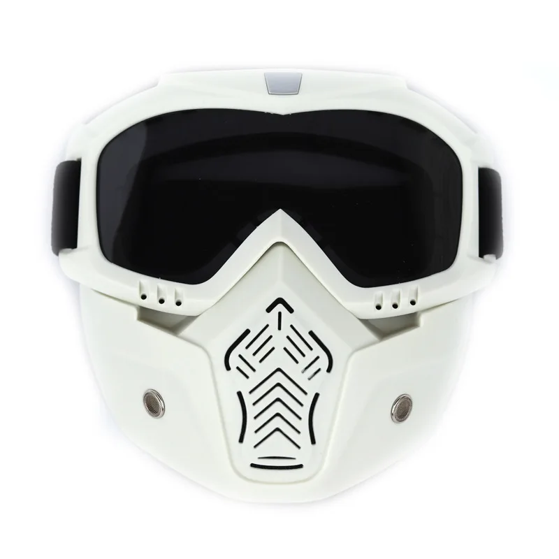 W Smoke Крутой ретро модульный мото КАСКО мотоциклетный шлем маска скутер Gafas Съемные очки рот фильтр для открытого лица шлем - Цвет: W Smoke
