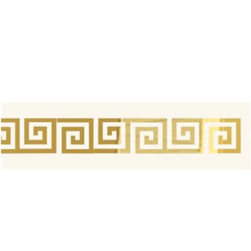 B Gold Waist line 30 шт. 5*5 см DIY линия талии 3D Зеркальная Наклейка современный акриловый настенный Декор украшение комнаты стикер стены s для детской комнаты гостиной - Цвет: B Gold Waist line