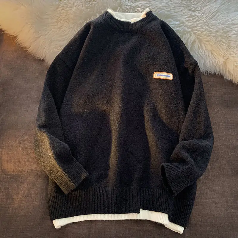 Плюшевая Толстая блузка японский свободный однотонный студенческий модный