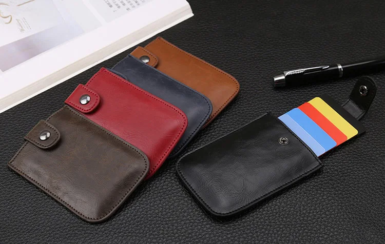 DIENQI Rfid Блокировка Анти-магнитный держатель для карт кошелек кожаный винтажный бизнес-держатель для банковской Кредитной Карты Чехол тонкий держатель для карт чехол