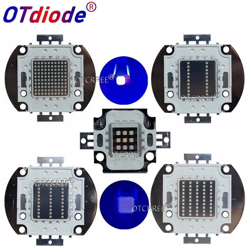 3W 5W 10W 20W 30W 50W 100W 45MIL UV 365nm 395nm LED фиолетовый ультрафиолетовый свет для проверки
