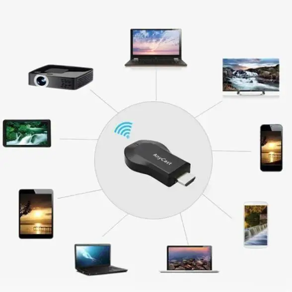 Беспроводной Wi-Fi адаптер для телевизора Anycast M2 Plus 1080P приемник DLNA Miracast Airplay Windows ПК