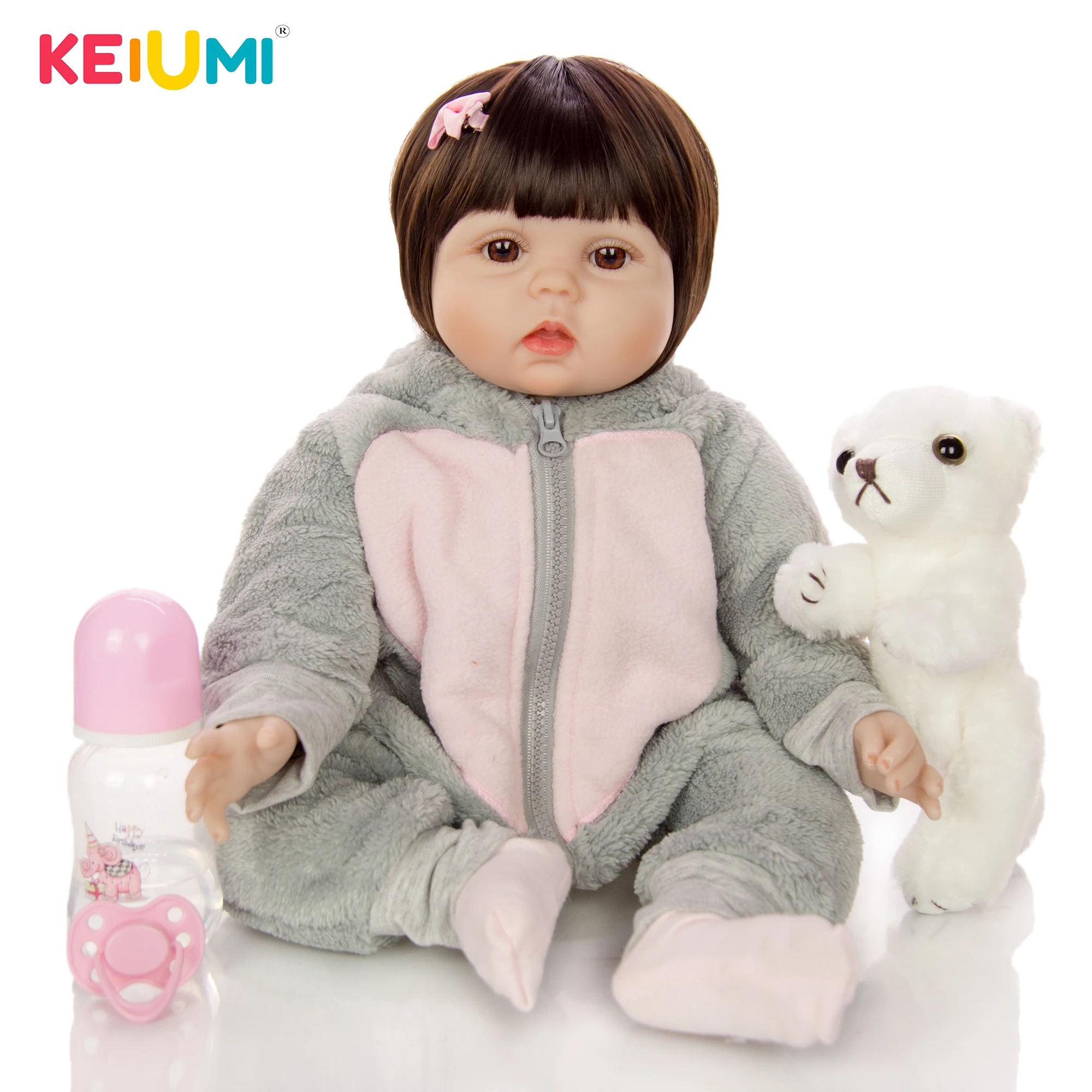 KEIUMI милый подарок для детей 22 дюймов 55 см Модная Кукла новорожденных Мягкие