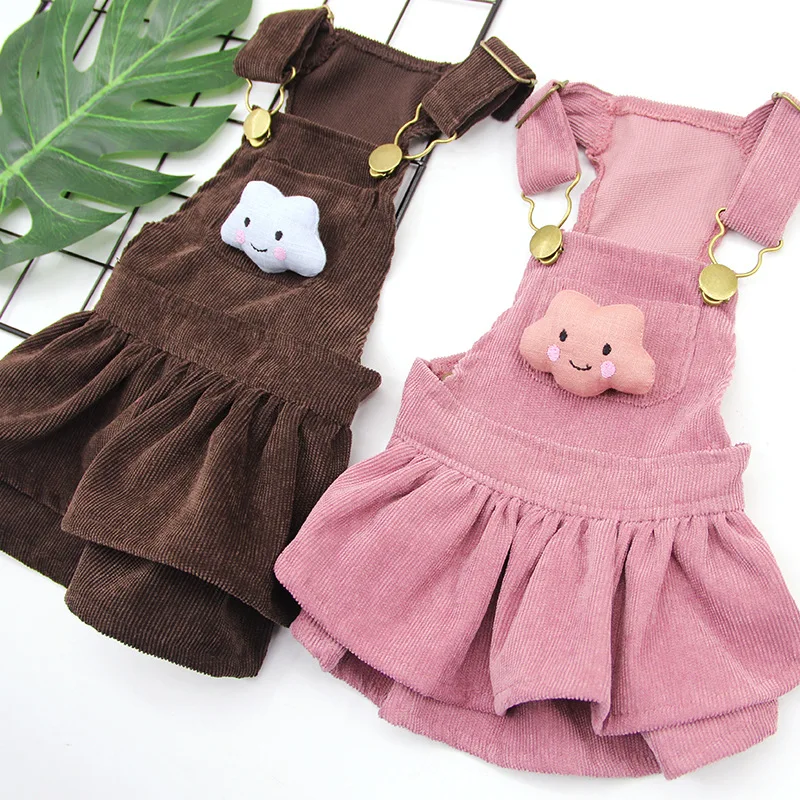 Одежда для собак на весну комбинезоны платья кошек и одежда тонкая