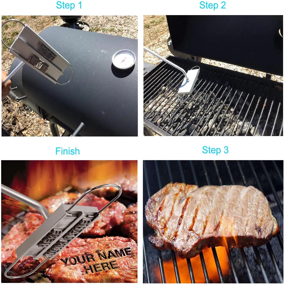 

Bbq Branding Iron 55Letters Diy Barbecue Letter Printed Bbq Steak Tool Meat Grill Fork Barbecue Tool Accessories Kitchen Stuff