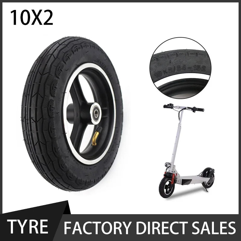 

High Quality 10 Inch Electric Scooter Tires Rims 10x2 Inner And Outer Tyre With Brake Disc Fit Kids Bike Motorcycle