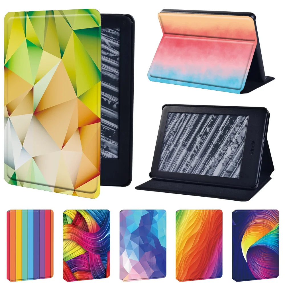 

for Amazon Kindle Paperwhite 4/1/2/3/ Amazon Kindle 10th Gen/Kindle 8th Gen Tablet Foldable Stand Folio Cover + Free Stylus